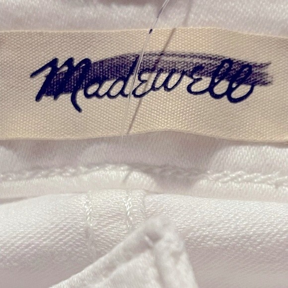 Madewell NWT 9" Mid-Rise Skinny Crop Jeans in Pure White Size 27 - Picture 11 of 11